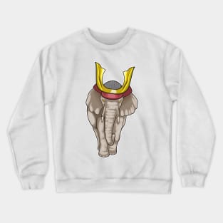 Elephant Samurai Martial arts Crewneck Sweatshirt